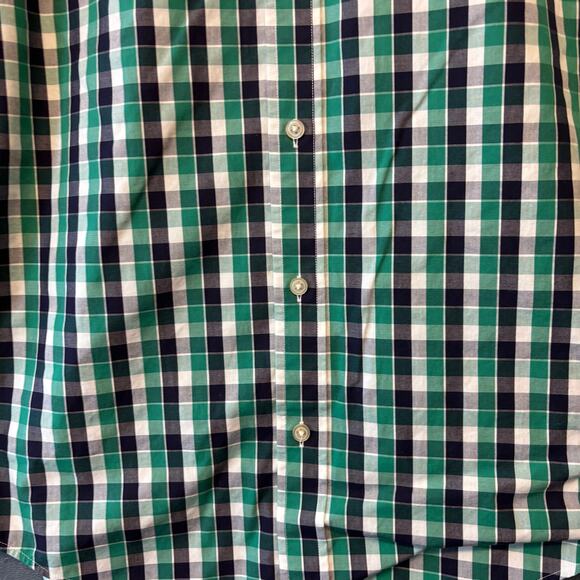 Banana Republic Plaid Shirt Button Non Iron Slim Fit Dress Mens Medium Preppy - Picture 6 of 11